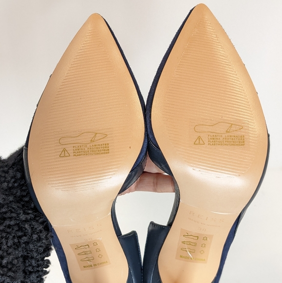 NWOT Reiss suede and leather heels - Picture 14 of 16
